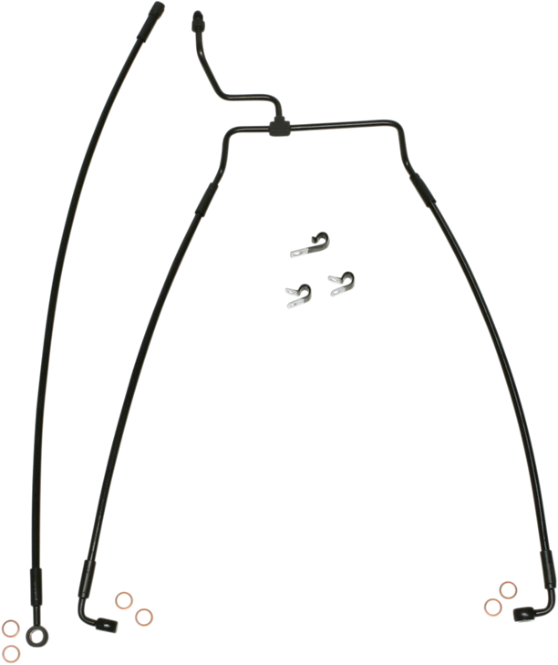 Magnum Shielding Brake Line - Front - Xr - Black Sbb1314-25