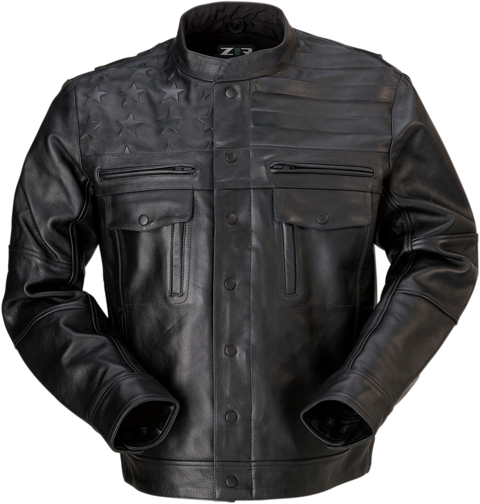 Z1R Deagle Leather Jacket - Black - Large