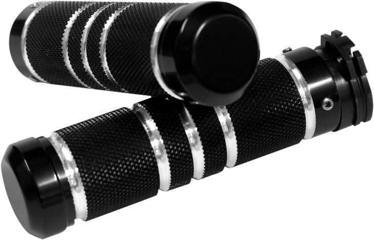Accutronix Grips - Knurled - Grooved - Black Gr100-Kgn