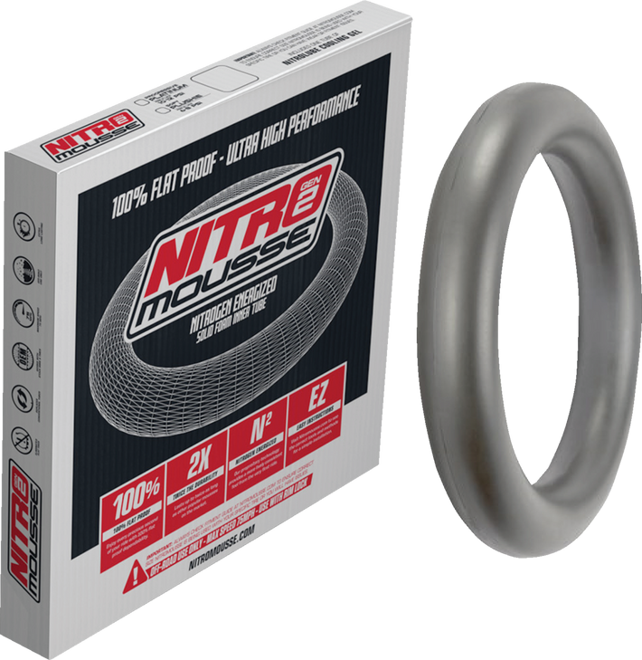 Nitromousse Mousse Tube - Platinum - Standard - 100/90-19 Nm19-255