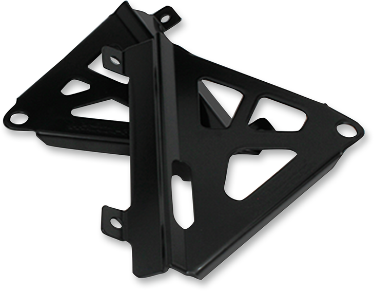 Works Connection Radiator Brace Set - Black - Honda 18-B708