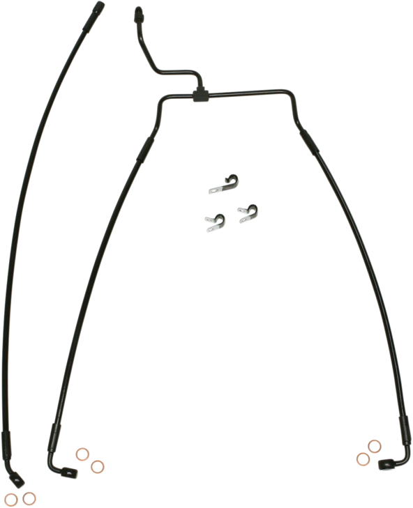 Magnum Shielding Brake Line - Front - Xr - Black Sbb1313-35