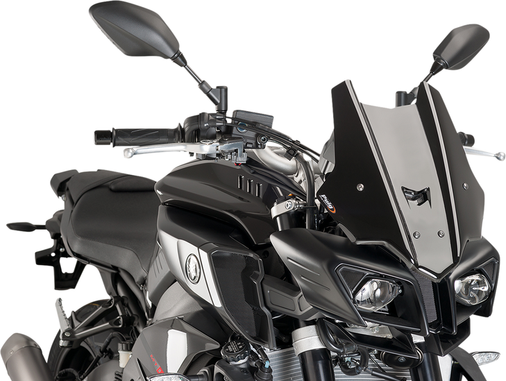 Puig Hi-Tech Parts New Generation Windscreen - 14-1/4" - Black - Mt10 8917N