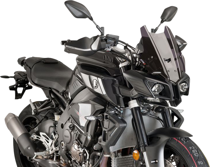 Puig Hi-Tech Parts Race Windscreen - 14-1/4" - Dark Smoke - Mt10 8917F