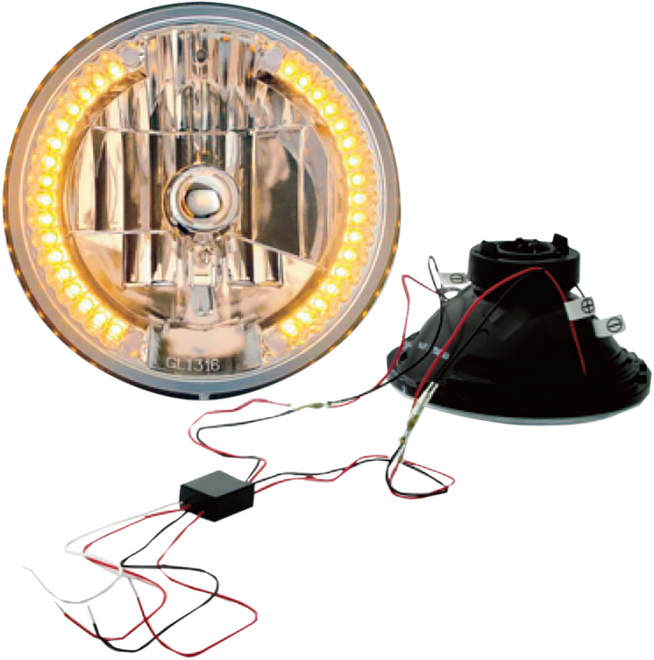 Headwinds 7" Halogen Headlight With Led Turn Signals 8-9724Ledwtcma