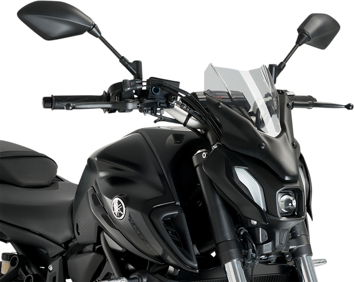 Puig Hi-Tech Parts New Generation Windscreen - 12-1/2" - Smoke - Mt-07 20618H