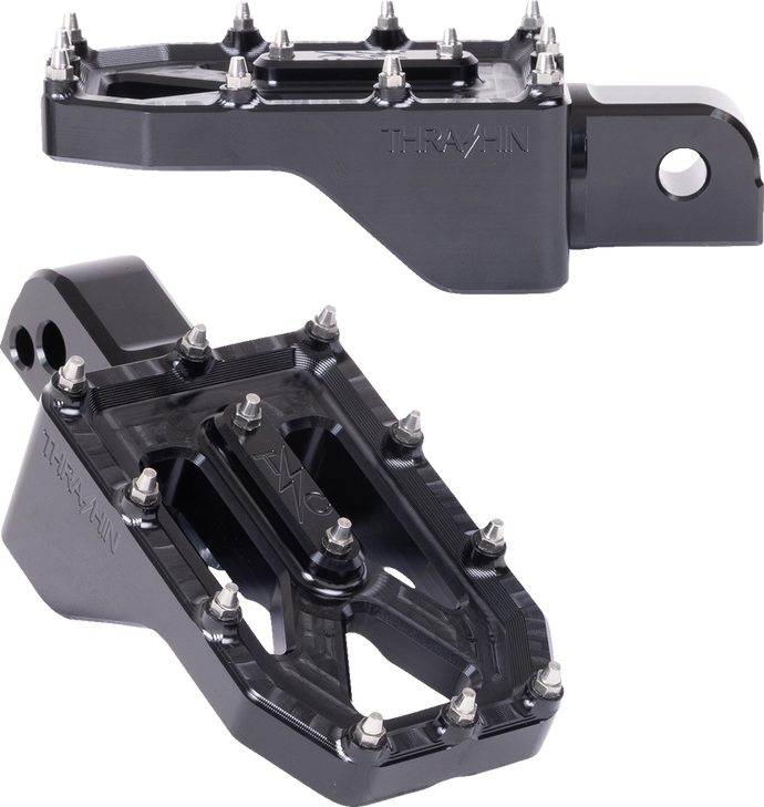 Thrashin Supply Co. Footpegs Aggressor Rear M8 Softail Black Tsc-2022-1-Sr
