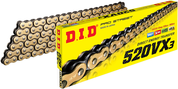 Did 520 Vx3 - Chain - Gold - 120 Links M520Vx3G120Fb