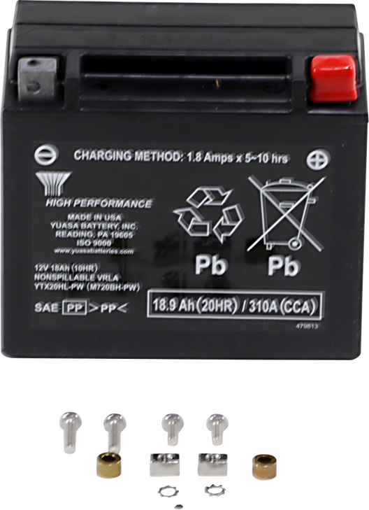 Yuasa Agm Battery - Ytx20Hl-Pw Yuam720Bh-Pw