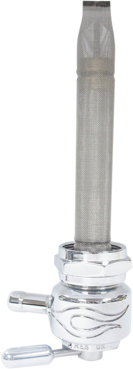 Pingel Round Fuel Valve - Flamed Chrome - 22 Mm 1311-Cf