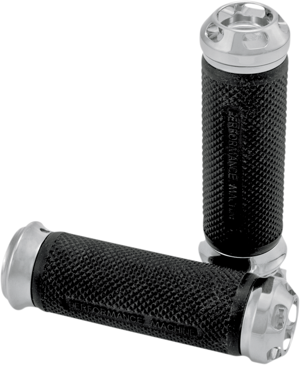 Performance Machine (Pm) Grips - Apex - Elite - Tbw - Chrome 0063-2044-Ch