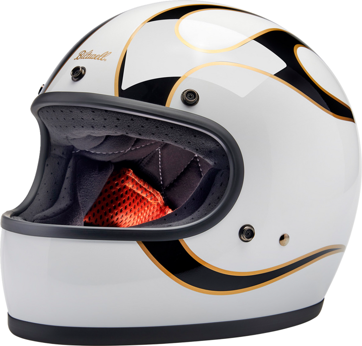 Gringo Helmet - Flames - White/Black - Small 1002-561-502