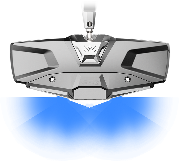 Seizmik Mirror - Halo R - Rear View W/Led Cabin Light - Rectangle - Silver W/Silver Bezel - 1.75" Rops 56-18019