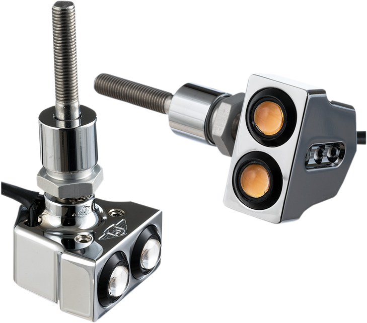 Joker Machine Rat Eye Mirror-Mount Turn Signals - Dual - Chrome 05-216C