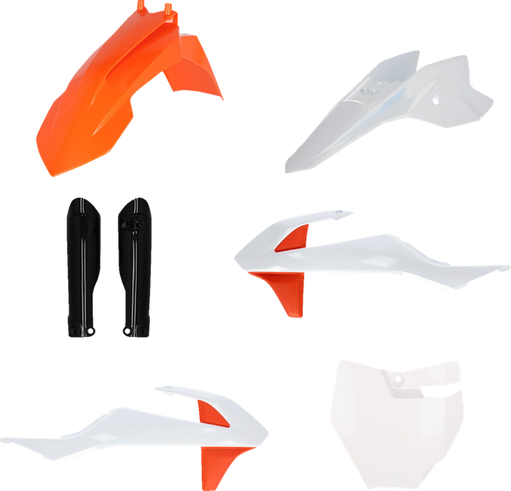 Acerbis Full Replacement Body Kit - Oem '21 Black/White/Orange 2980587118
