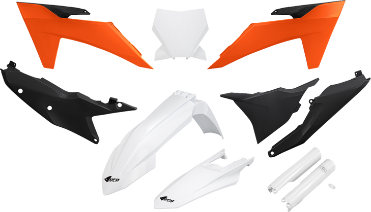 Ufo Body Kit - Black/Orange/White - Ktm - Sx/Sx-F '23-'24 Ktkit529F@444