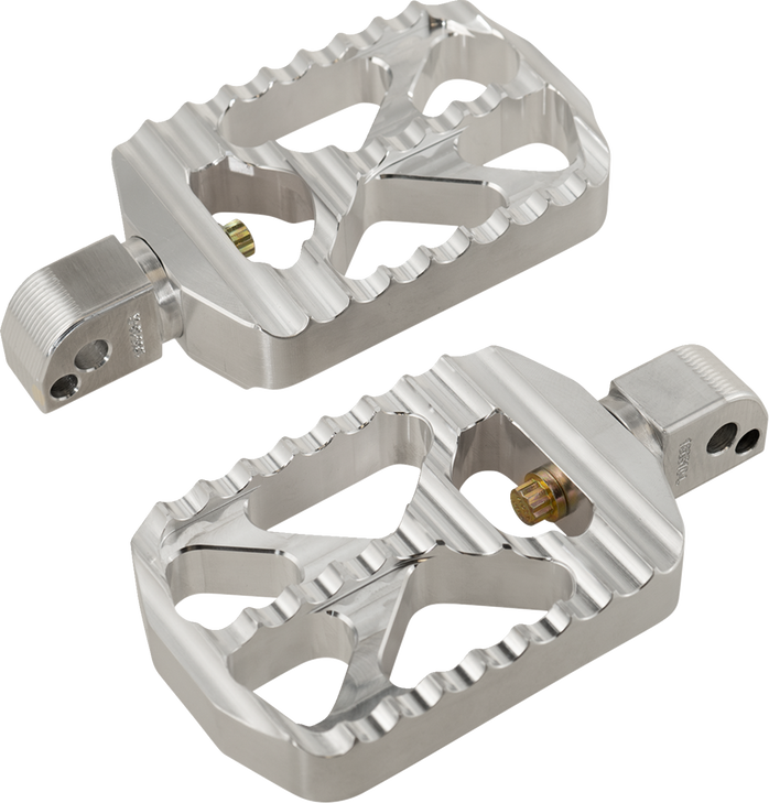 Bear Claw Footpegs - Silver - Harley-Davidson 08-646-7