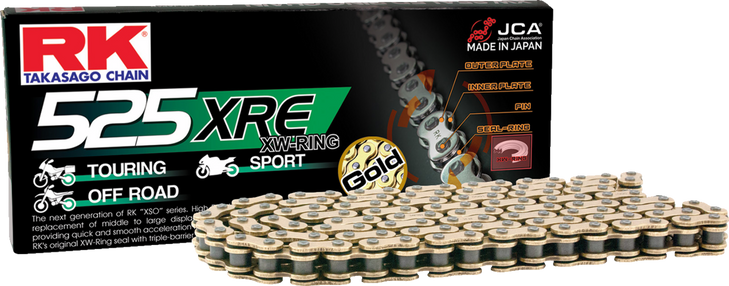 Rk 525 Xre - Drive Chain - 116 Links - Gold Gb525Xre-116