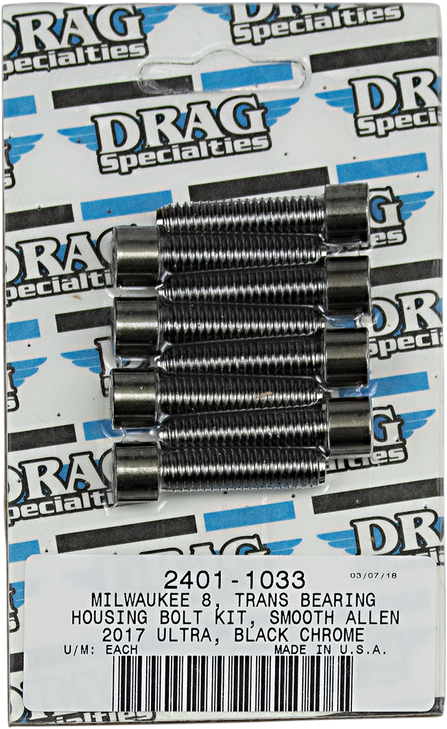 Drag Specialties Bolt Kit - Transmission Bearing - Smooth - M8