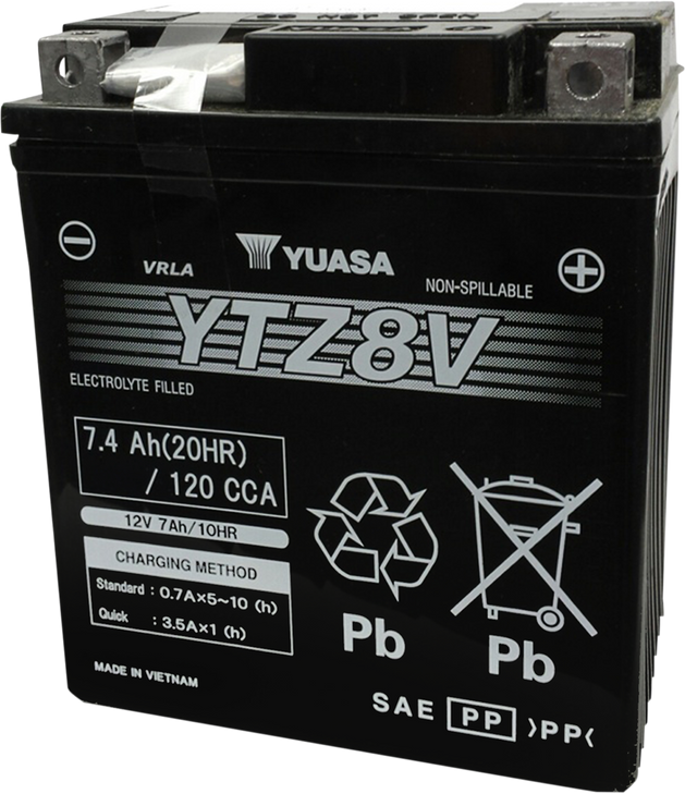 Yuasa Agm Battery - Ytz8V Yuam728Zv