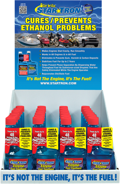 Star Tron Enzyme Fuel Treatment - 8 U.S. Fl Oz. Each - 24 Pack With Display 14625