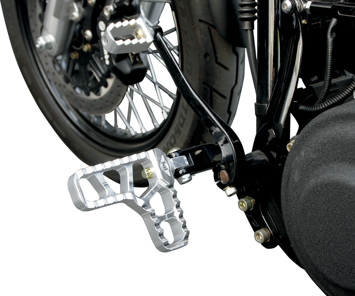 Joker Machine Adjustable Serrated Footpegs - With Heel - Clear 08-62-1