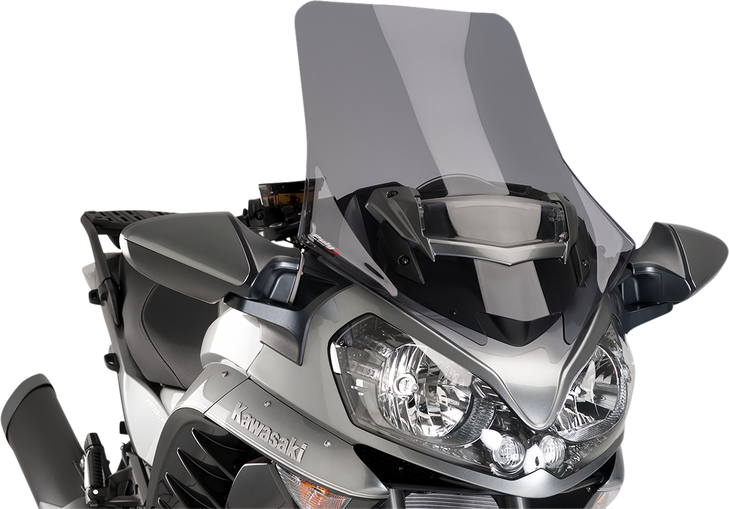 Puig Hi-Tech Parts Race Windscreen - 27-3/4" - Dark Smoke - Kawasaki 7628F