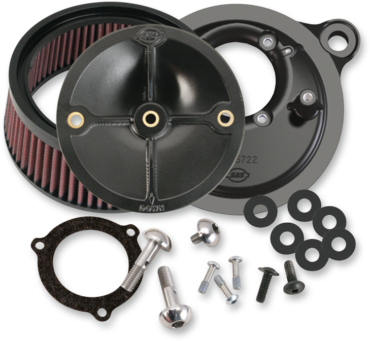 S&S Cycle Super Stock Stealth Air Cleaner Kit - Black 170-0165