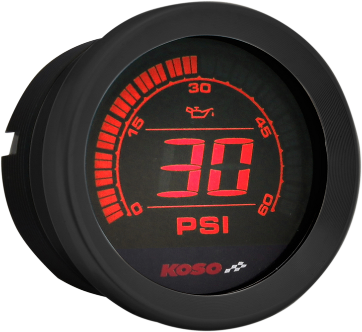 Koso North America 2" Oil Pressure Gauge - Black Ba050430