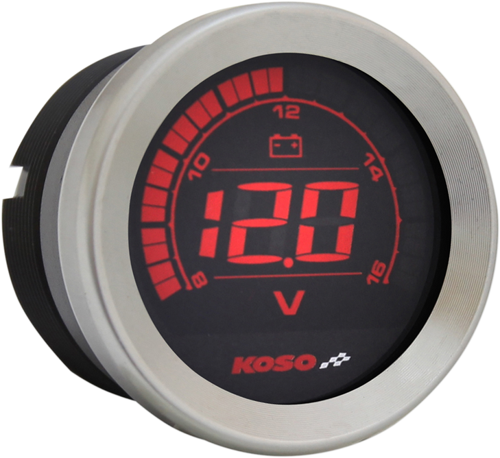 Koso North America 2" Voltmeter Gauge - Chrome Ba050300