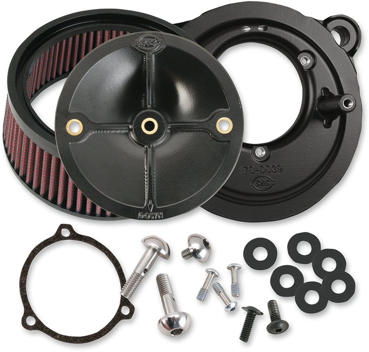 S&S Cycle Super Stock Stealth Air Cleaner Kit - Black 170-0164