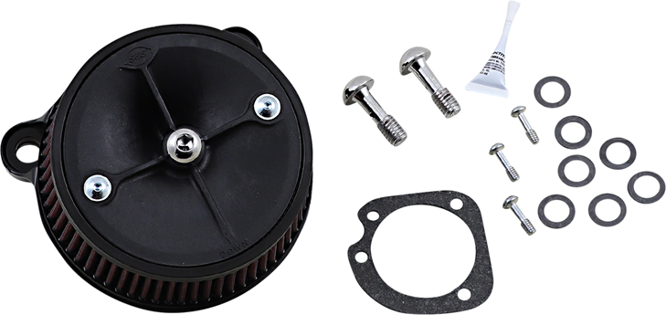 S&S Cycle Super Stock Stealth Air Cleaner Kit - Black 170-0302E
