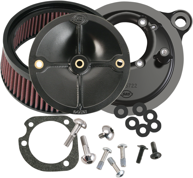 S&S Cycle Super Stock Stealth Air Cleaner Kit - Black 170-0060