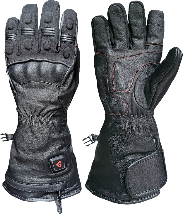 7V Hard Knuckle Battery Heated Gloves - Black - Large Ger-Gvhk-7V-B-L