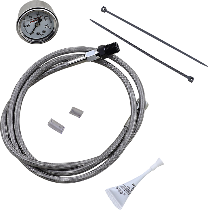 Feuling Oil Pump Corp. Remote Oil Pressure Gauge/Line Kit - Chrome - M8 9044