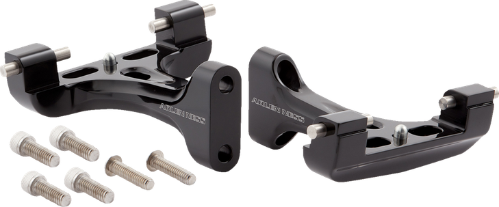 Arlen Ness Forged Passenger Floorboard Mounts - All Black 410-032