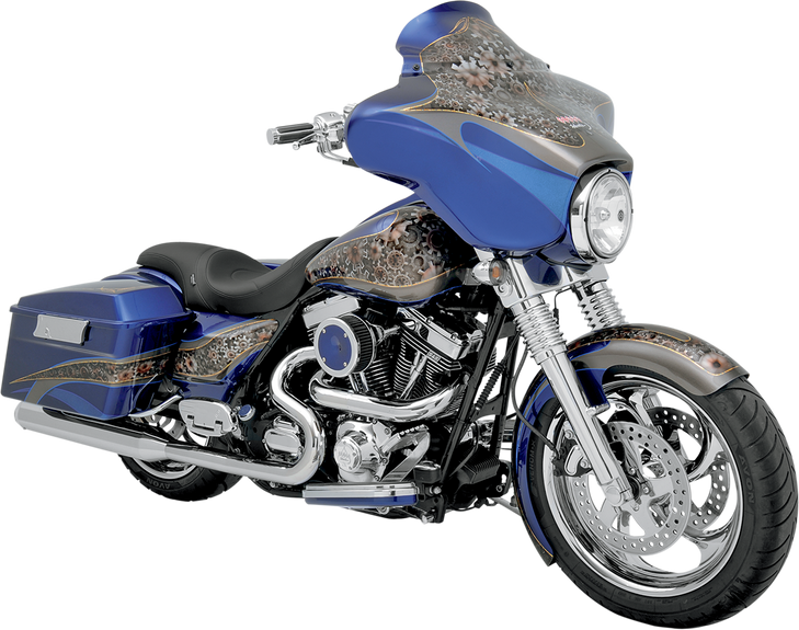 Klock Werks Flare Windshield - 6-1/2" - Black - '96-'13 Flht Kww-01-0200