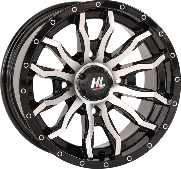 High Lifter Wheel - Hl21 - Front/Rear - Gloss Black W/Machined - 14X7 - 4/137 - 4+3 (+10 Mm) 14Hl21-1137
