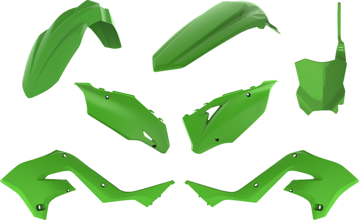 Polisport Restyled Body Kit - Oem Green - Kx 125/250 90933