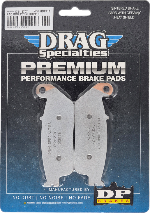 Drag Specialties Pad Brake Premium Hdp118