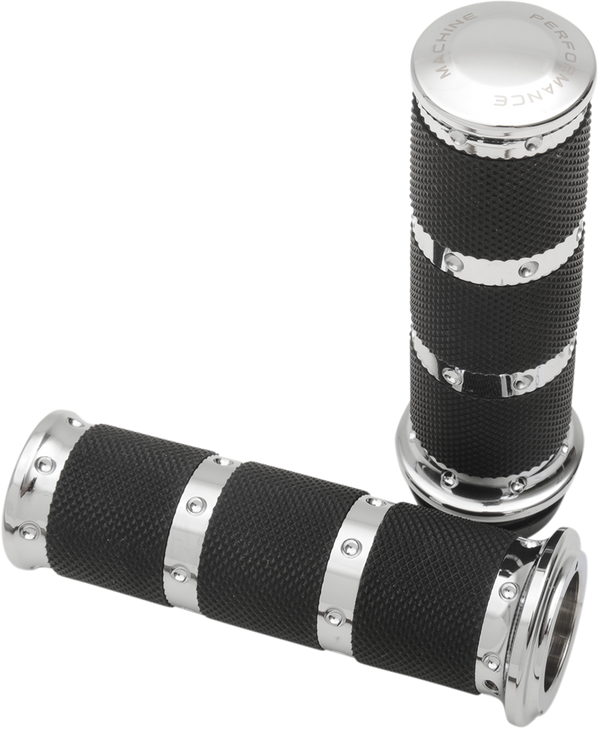 Performance Machine (Pm) Grips - Xls - Tbw - Chrome 0063-2087-Ch