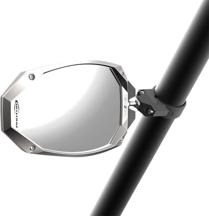 Seizmik Mirrors - Photon - Side View - Oval - Black/Silver - 1.875"/2" Rops - Pair 56-18108