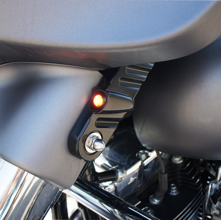 Joker Machine Streamliner Turn Signals - Finned - Black 05-210-1