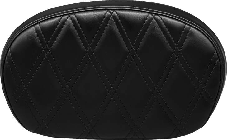 Le Pera Sissy Bar Pad - Medium - Double Diamond - Shiny Black L-Sbp02Dd-Sh