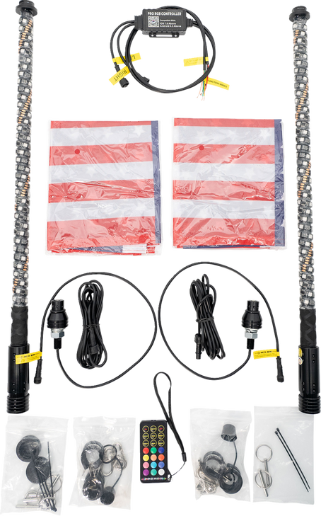 Brite-Lites Whip Light - 2' - Quick Connect - Pair Bl-Wpskit2