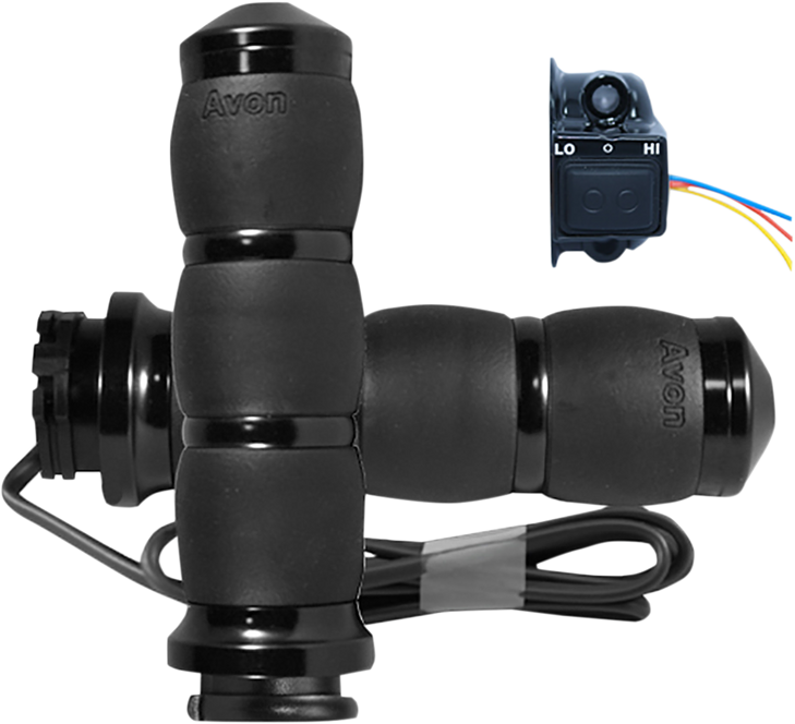 Avon Grips Grips - Heated - Velvet Air - Cable - Black Air-96-Ht