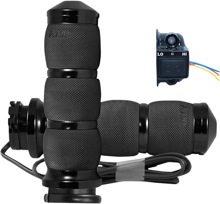 Avon Grips Grips - Heated - Air Cushion - Cable - Black Air-90-Ano-Ht