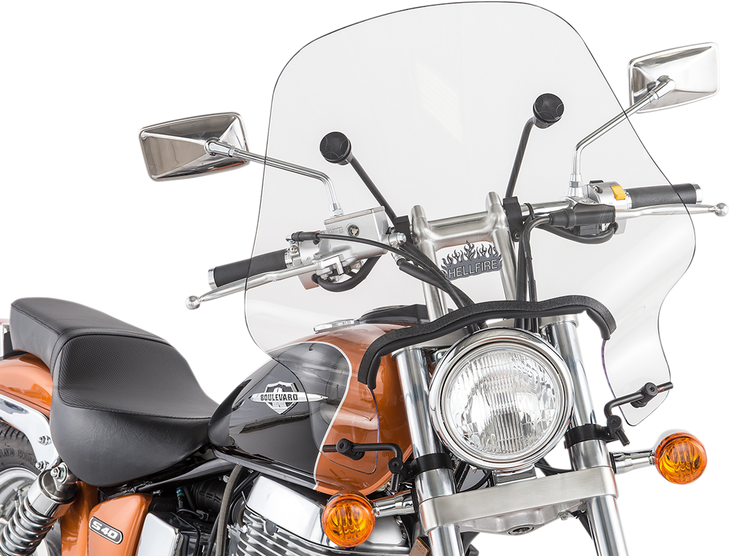 Slipstreamer Hellfire Windshield - 17" - Clear Ss-24-C
