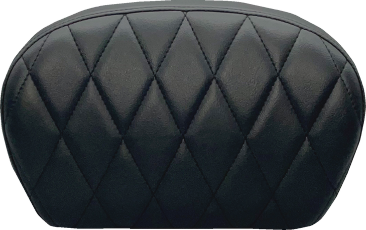 Le Pera Sissy Bar Pad - Large - Vinyl - Single Diamond - Dull Black L-Sbp01Dm-Dull