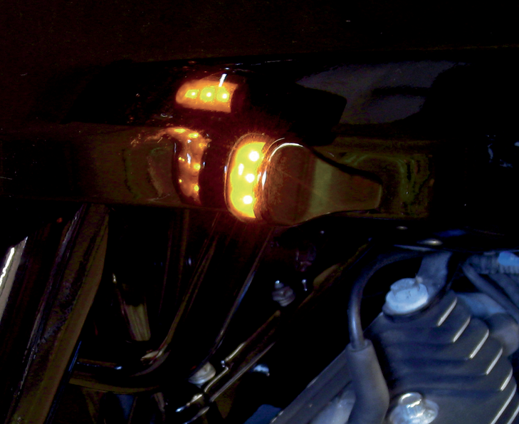 Alloy Art Turn Signals - Led - Front - Smooth - Black Rgfs1-2